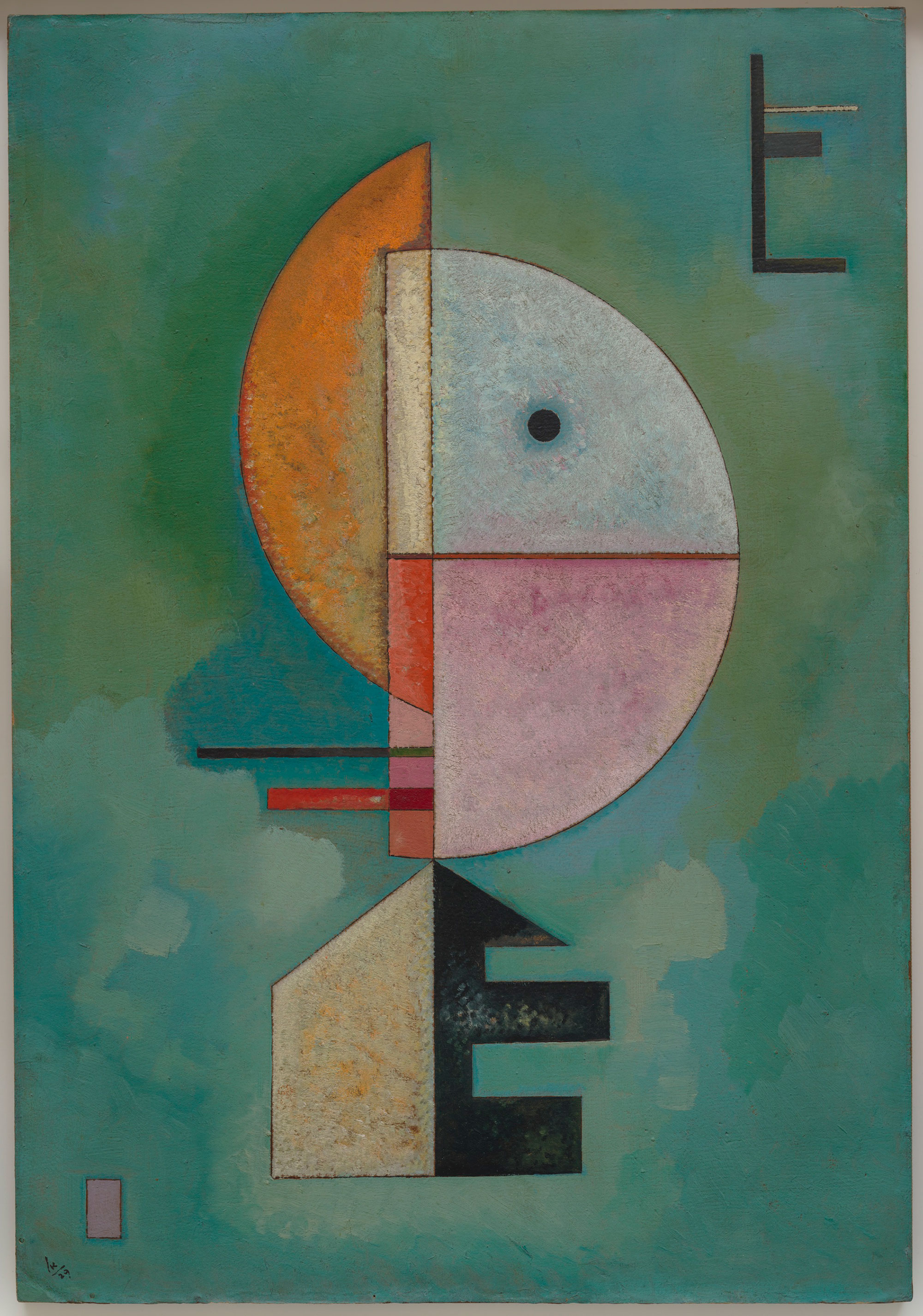 Upward (Empor) Vasily Kandinsky (1866–1944), October 1929. Oil on cardboard, 70 x 49 cm, Peggy Guggenheim Collection, Venice 76.2553 Photo by David Heald