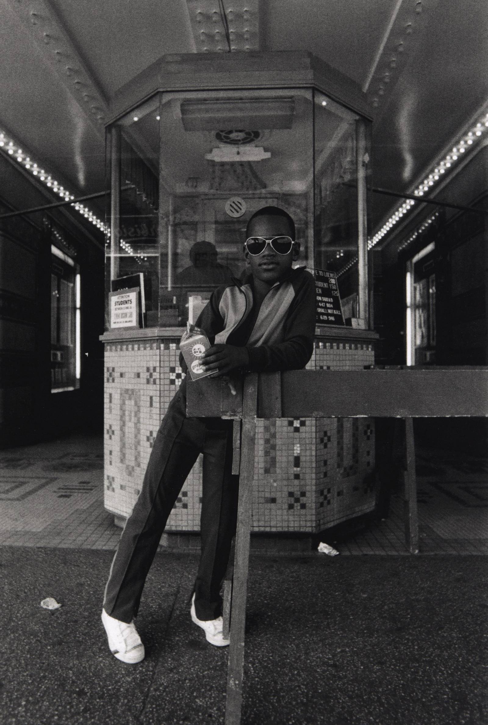 Dawoud Bey, A Boy in front of the Lowe's 125th Street Movie Theater