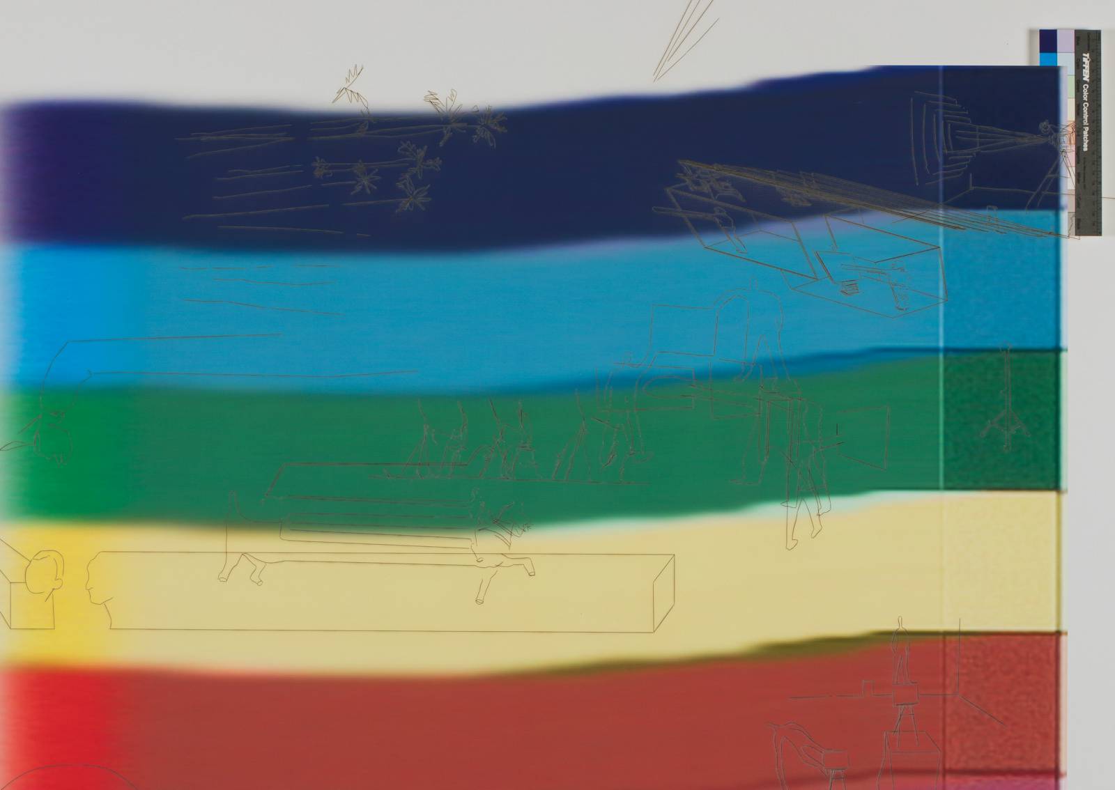 David Maljkovic, Yet to be titled, 2017, (detail) inkjet print on cotton canvas mounted