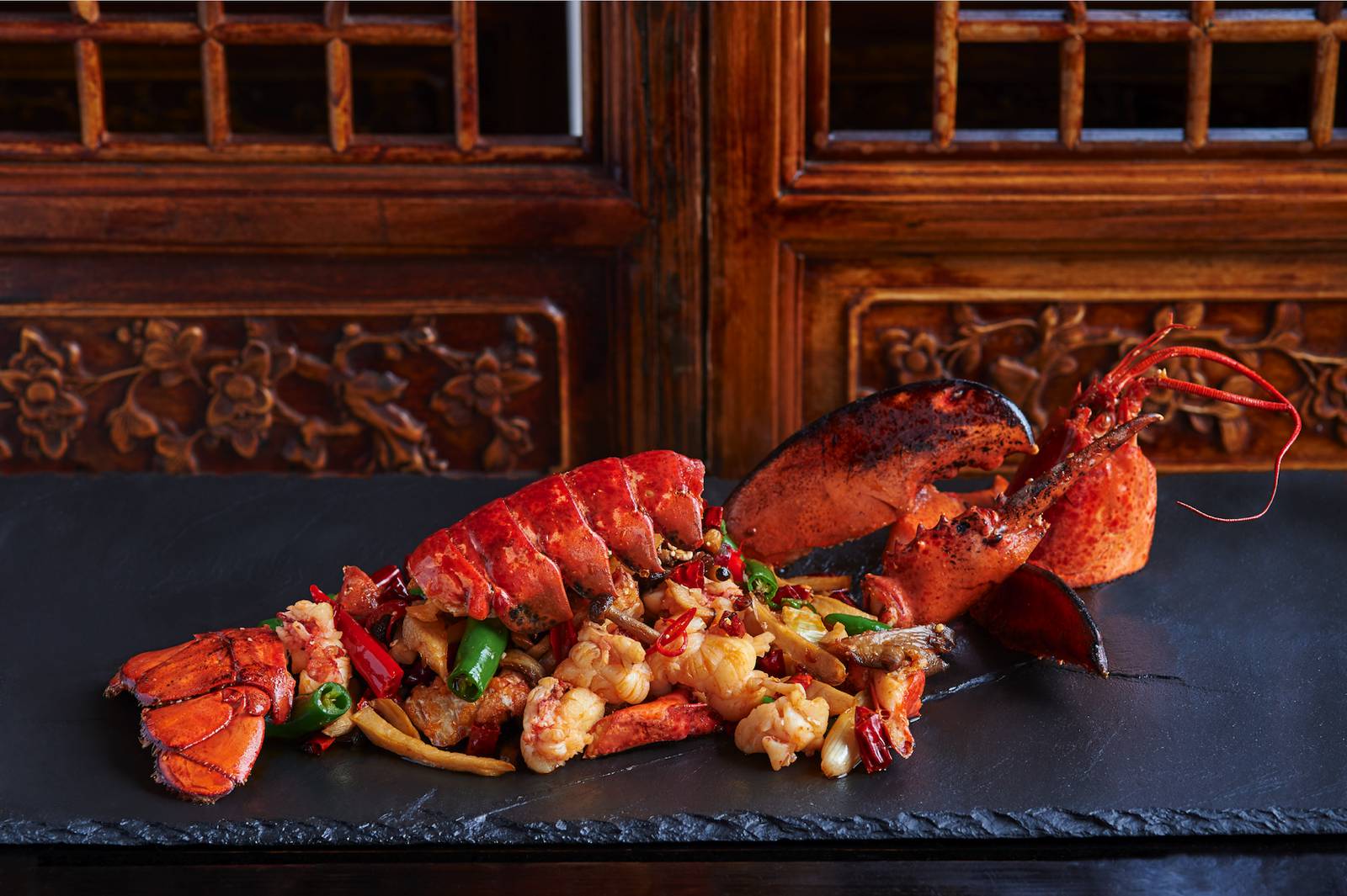 Hunan-style whole lobster