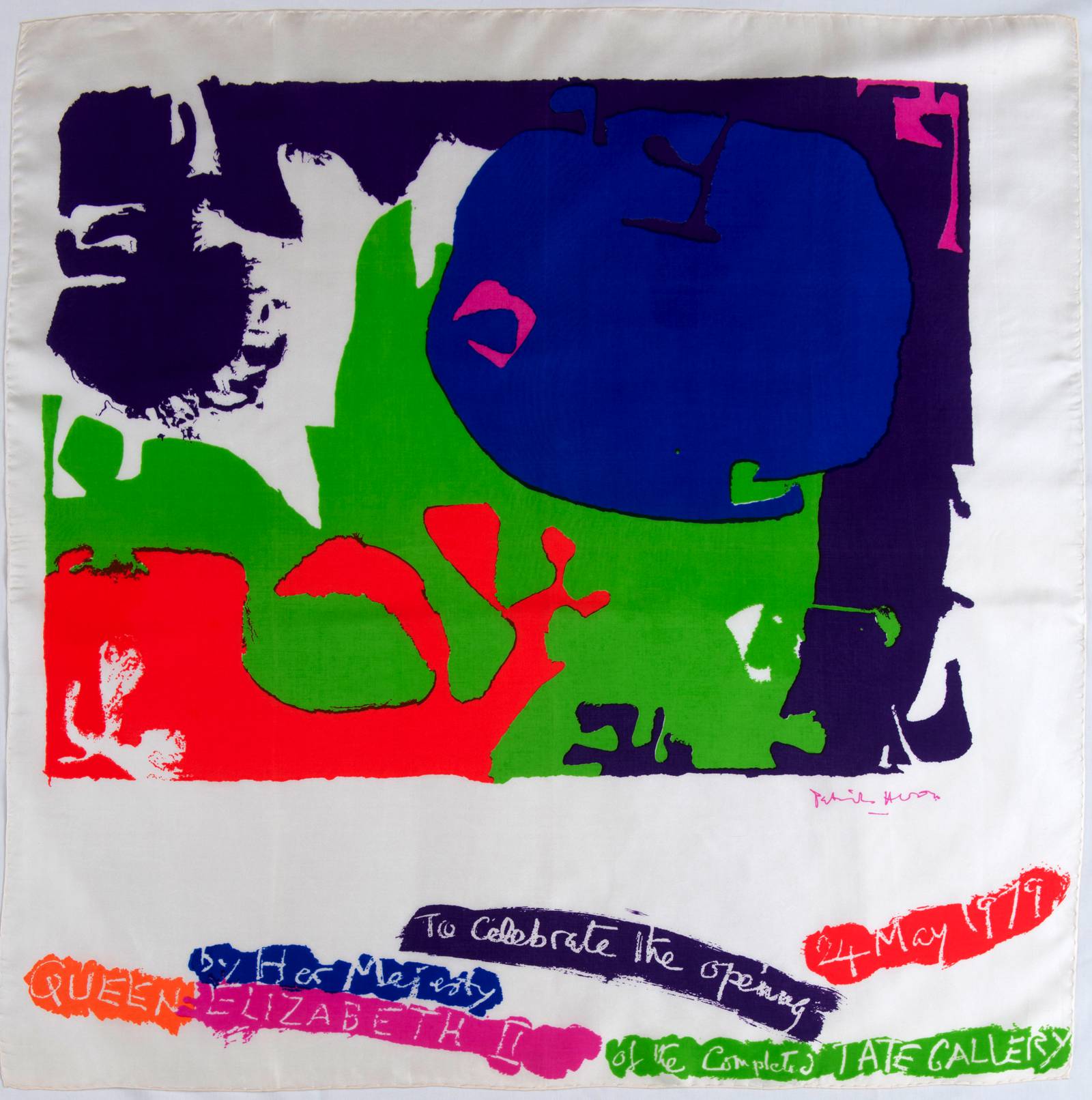 Patrick Heron (1920 - 1999) Tate Gallery 1979, Silk Scarf Sqaure, 87 x 87 cms