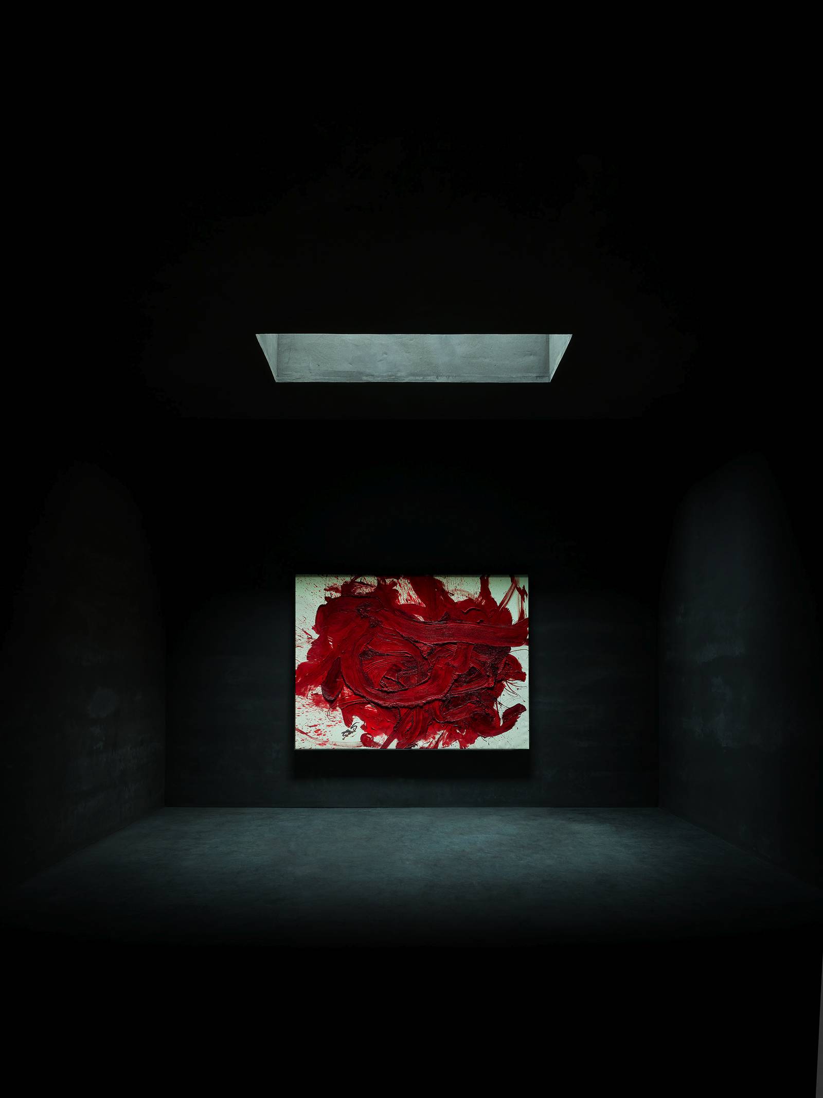 Henro and Ma-ka exhibition space – Kazuo SHIRAGA, Amagasaki, 1924-2008, Suiju, 1985 Oil paint on canvas 194 x 259 cm ©LazizHamani (1)