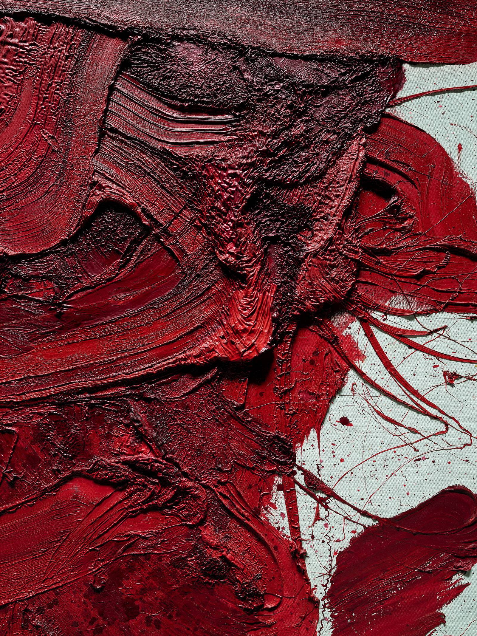 Henro and Ma-ka exhibition space – Kazuo SHIRAGA, Amagasaki, 1924-2008, Suiju, 1985 Oil paint on canvas 194 x 259 cm ©LazizHamani