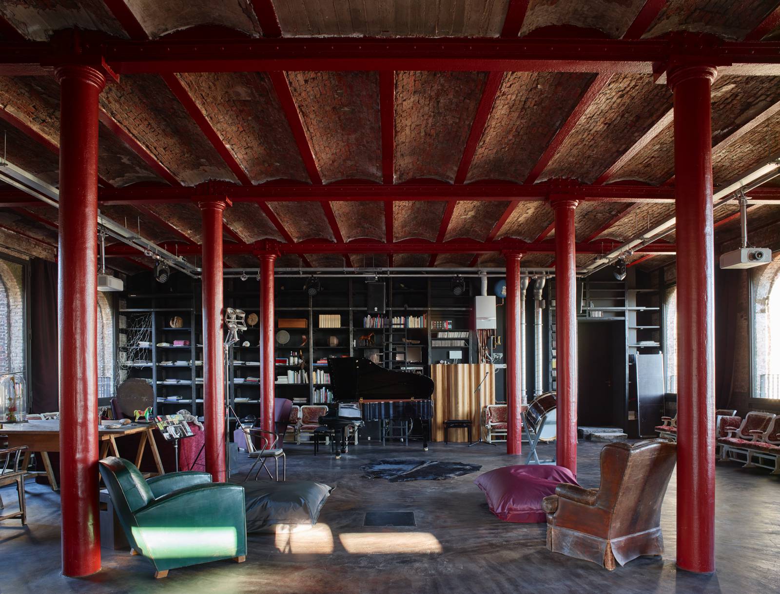 Interior of an artist’s studio, Kanaal, Courtesy of Axel Vervoordt Company